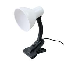 Luminaria de mesa de plástico com presilha garra bivolt 30cm