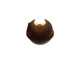 Luminária de Mesa Decorativa Bujãozinho de Metal a Pilha Com Led Amarelo Dimerizável e Alça