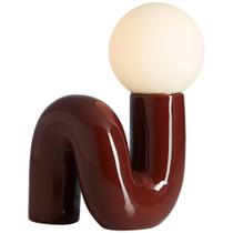 Luminária de Mesa Decorativa Fondant em Cerâmica Marrom - 360 Lighting Luminária de Mesa Decorativa Fondant em Cerâmica Marrom - 360 Lighting
