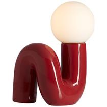 Luminária de Mesa Decorativa Fondant Veludo Vermelho 30 cm Luminária de Mesa Decorativa Fondant Veludo Vermelho 30 cm