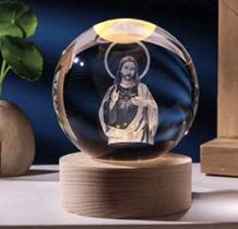 Luminária de mesa enfeite globo de led Jesus Cristo Luminária de mesa enfeite globo de led Jesus Cristo