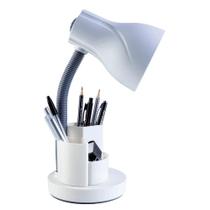 Luminaria de mesa escritório estudo spiralle porta lapis/caneta branca - Startec