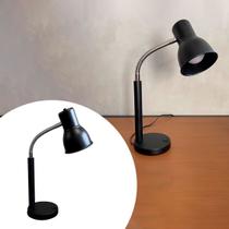 Luminaria de Mesa, Escritorio, Leitura Moderna Direcionavel de Metal Flexivel Bivolt