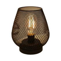 Luminária De Mesa Estilo Industrial Com Tela De Seda Preta E Branca, Luz Noturna LED, Decoração Luminária De Mesa Estilo Industrial Com Tela De Seda Preta E Branca, Luz Noturna LED, Decoração