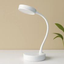Luminária De Mesa Flexível Escritório Leitura Touch 3 Cores Led