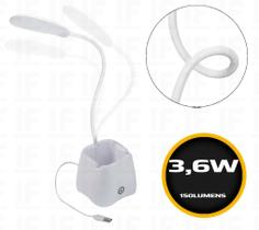 Luminária De Mesa Flexível Led com Botão Touch e Porta Lápis Luminária De Mesa Flexível Led com Botão Touch e Porta Lápis