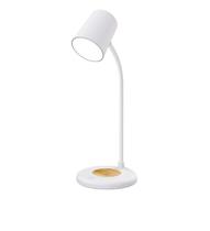 Luminária de Mesa Flexivél Led com Caixa de Som Bluetooth e Carregador Branco 33cm