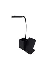 Luminária de Mesa Flexível Led Porta Caneta com Carregamento Sem Fio Preto - EMBU LED Luminária de Mesa Flexível Led Porta Caneta com Carregamento Sem Fio Preto - EMBU LED