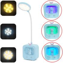 Luminária De Mesa Flexível Luz Rgb Brilho Ajustável Com Usb TB1664AZ