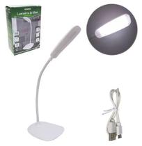 Luminaria de mesa flexivel recarregavel usb com sensor touch 18 leds - Alfacell