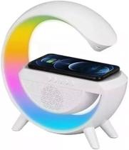 Luminária De Mesa G Speaker Smart Station Bluetooth C/ Som Cor Branco