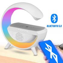 Luminária De Mesa G Speaker Smart Station Bluetooth C/ Som radio relogio