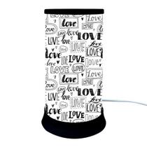 Luminária de Mesa Hug Love Black and White