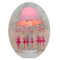 Luminária de Mesa Infantil Abajur de Bailarinas Rosa Decorar Quarto de Bebê Criança ABA Baila Laços Luminária de Mesa Infantil Abajur de Bailarinas Rosa Decorar Quarto de Bebê Criança ABA Baila Laços