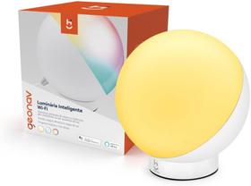 Luminária de mesa Inteligente WiFi, LED 12W, 1200 Lúmens, Branco Frio Quente, Controle através do App, Bivolt, Branca, HILUM01, Compatível com Alexa