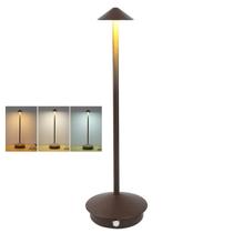 Luminaria de Mesa LED 3 Ton Controle de Intensidade Abajur USB Bateria Recarregavel Touch Home Office Enfeite Iluminaçao Decorativo Quarto Cabeceira