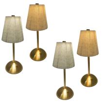 Luminaria de Mesa LED 3 Tons Abajur Kit 4 uni USB Bateria Recarregavel Quarto Sala Escritorio Controle de Intensidade Luminaria de Mesa LED 3 Tons Abajur Kit 4 uni USB Bateria Recarregavel Quarto Sala Escritorio Controle de Intensidade