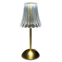 Luminária de Mesa Led 3 Tons Usb Dourada 14x31cm 3709