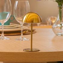 Luminária de Mesa Led 3 Tons Usb Eclipse Dourada