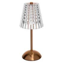 Luminária De Mesa Led 3 Tons Usb Leumina Dourada Wolff Luminária De Mesa Led 3 Tons Usb Leumina Dourada Wolff