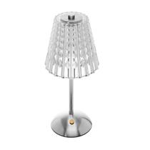 Luminária de Mesa Led 3 Tons USB Leumina em Plastico Prateado
