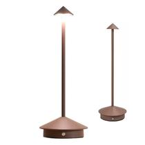 Luminaria de Mesa LED Abajur 3 Tons Controle de Intensidade Bateria Recarregavel USB Touch Estudo Home Office Cabeceira Quarto Iluminaçao Elegante Dec