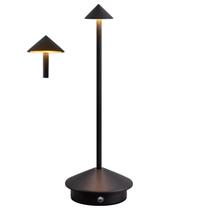 Luminaria de Mesa LED Abajur 3 Tons Controle de Intensidade USB Bateria Recarregavel Touch Estudo Home Office Cabeceira Quarto Elegante Decorativo Ilu