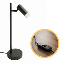 Luminária de Mesa Led Abajur Head Preto Alumínio Acrílico Cristal Luminária de Mesa Led Abajur Head Preto Alumínio Acrílico Cristal