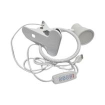 Luminária De Mesa LED Ajustável Com Clipe USB E Base De Fixação, 3 Cores, Tipo Chifre, Luz De Luminária De Mesa LED Ajustável Com Clipe USB E Base De Fixação, 3 Cores, Tipo Chifre, Luz De