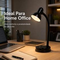 Luminária de Mesa LED Bivolt Moderna para Estudo e Home Office Design Compacto e Flexível Iluminação Eficiente Luminária de Mesa LED Bivolt Moderna para Estudo e Home Office Design Compacto e Flexível Iluminação Eficiente