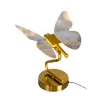 Luminária De Mesa LED Borboleta Moderna Nórdica 3 Cores Luz Noturna Para Quarto Sala De Estar