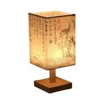 Luminária De Mesa LED Com Abajur De Tecido Estilo Chinês, Luz Noturna Plugável Para Decoração De Luminária De Mesa LED Com Abajur De Tecido Estilo Chinês, Luz Noturna Plugável Para Decoração De