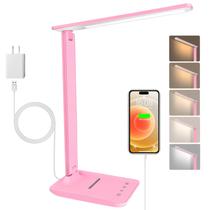 Luminária de Mesa LED Dimerizável com Toque USB Rosa shinelife Luminária de Mesa LED Dimerizável com Toque USB Rosa shinelife