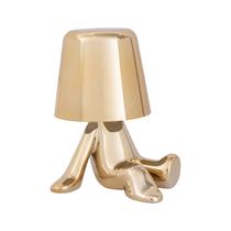 Luminaria De Mesa Led Dimerizavel Dourada 3w Chibi