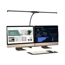 Luminária De Mesa LED Dimmable Com Cabeça Dupla Para Computador, Luz De Monitor, Leitura No
