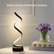 Luminária De Mesa LED Espiral Regulável Com Brilho Ajustável Para Sala De Estar, Quarto, Estudo, Luminária De Mesa LED Espiral Regulável Com Brilho Ajustável Para Sala De Estar, Quarto, Estudo,