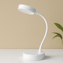 Luminária de Mesa LED Flexível Branca para Estudo e Escritório Iluminação Moderna Luminária de Mesa LED Flexível Branca para Estudo e Escritório Iluminação Moderna