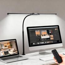 Luminária de Mesa LED fuaoddda com Dupla Cabeça e Controle Remoto, 10 Níveis Luminária de Mesa LED fuaoddda com Dupla Cabeça e Controle Remoto, 10 Níveis