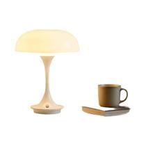 Luminária De Mesa LED Laranja Em Forma De Cogumelo Com Controle Touch, 3 Cores Reguláveis Para