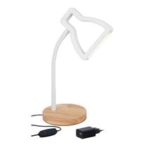 Luminaria de Mesa Led Orion Branca 5W 3000K ao 6000K Branco Quente ao Branco Frio GMH Luminaria de Mesa Led Orion Branca 5W 3000K ao 6000K Branco Quente ao Branco Frio GMH