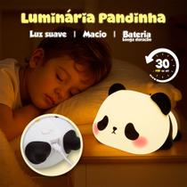 Luminária De Mesa Led Panda de Silicone Luz Noturna Infantil