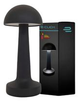 Luminária De Mesa Led Preta Eclick Recarregável 5w Bivolt Cor da cúpula:Preto/PretoVoltagem:127/220V Luminária De Mesa Led Preta Eclick Recarregável 5w Bivolt Cor da cúpula:Preto/PretoVoltagem:127/220V