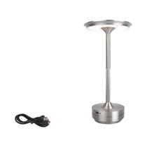 Luminária De Mesa LED Recarregável Com Toque Em Liga De Alumínio Retro Portátil Com Intensidade Luminária De Mesa LED Recarregável Com Toque Em Liga De Alumínio Retro Portátil Com Intensidade