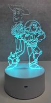 Luminária de mesa Led RGB Disney Pixar Toy Story sortidas Cor:Buzz e Woody