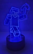 Luminária de mesa Led RGB Minecraft sortidas controle remoto Cor:Modelo 1