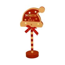 Luminária De Mesa LED Santa Stop Here Para Decoração De Janela E Árvore De Natal Luminária De Mesa LED Santa Stop Here Para Decoração De Janela E Árvore De Natal
