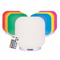 Luminária de Mesa LED Taschibra Jujuba Abajur RGB 8W com Controle Remoto