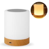 Luminária de Mesa LED Touch Noturna USB 6 Cores Recarregável
