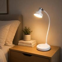 Luminária de Mesa LED Touch Recarregável Articulável USB Abajur Escritório Leitura Estudo 3 Tons de Luz