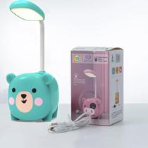 Luminária de Mesa Led USB Infantil Bichinhos Suporte Celular